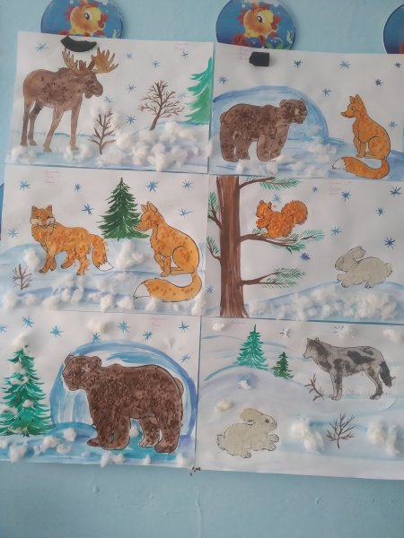 Рисование Дикие животные средняя группа