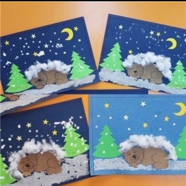 Зимняя аппликация для детей