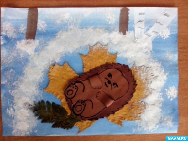 Аппликация в подготовительной группе зимой