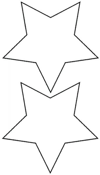 Трафарет для вырезания звезд