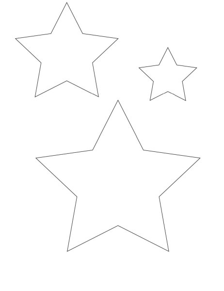 Трафарет для вырезания звезд