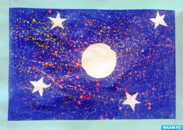 Аппликация звездное небо