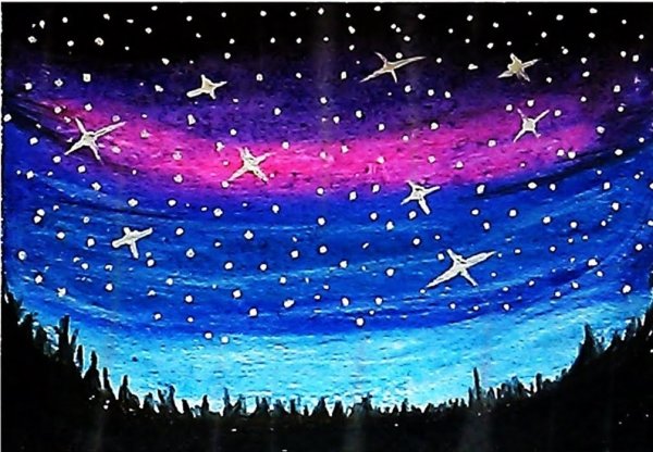 Звездное небо рисунок