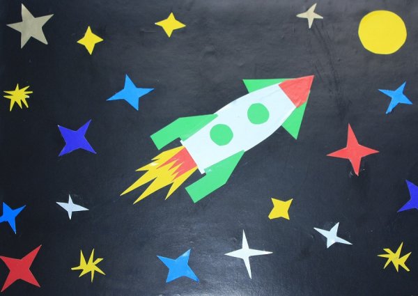 Аппликации на тему космос для детей