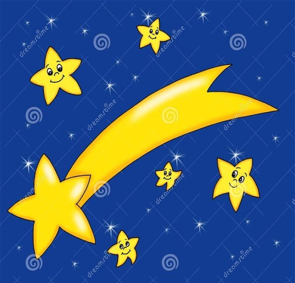 Рисование детей звезды и кометы