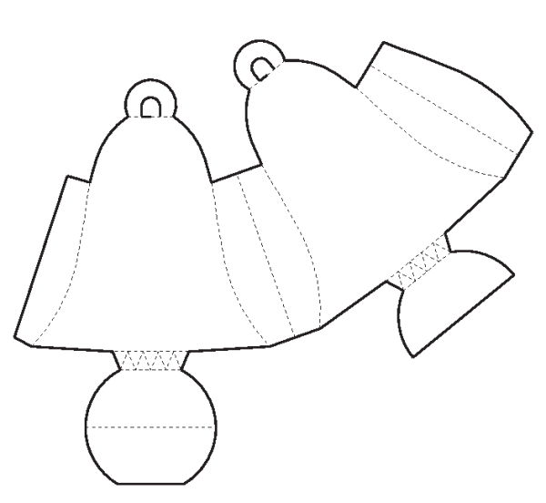 Колокольчик шаблон для вырезания