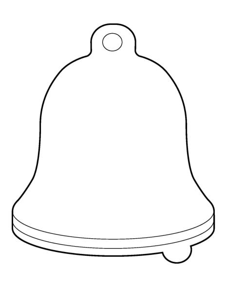 Колокольчик контурный рисунок