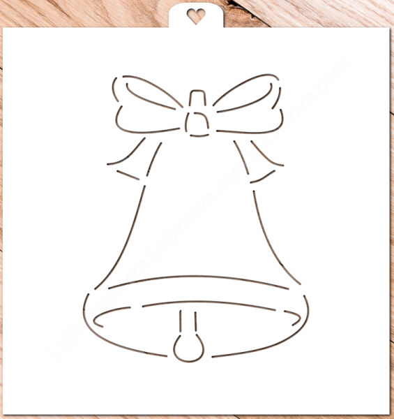 Колокольчики новогодние трафареты