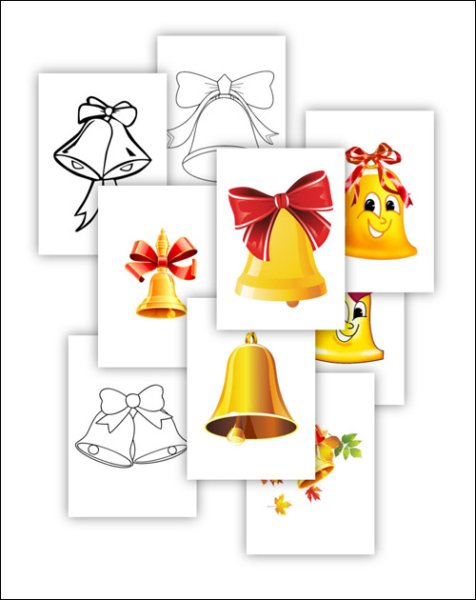 Колокольчик школьный шаблон