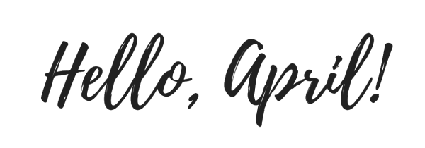 Апрель надпись на белом фоне