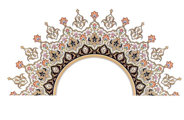 Восточный орнамент на белом фоне