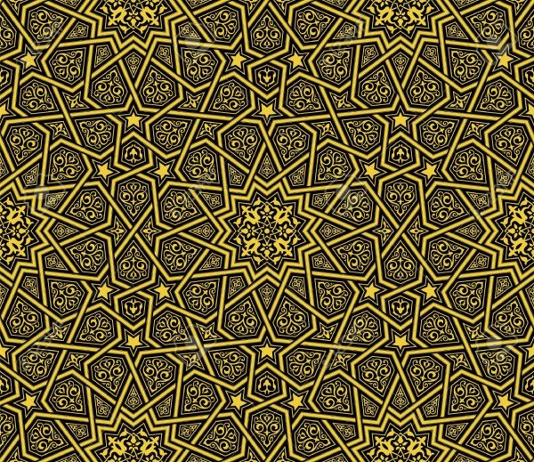 Арабские узоры золото