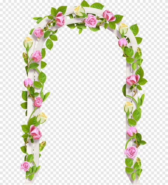 Цветочная арка на прозрачном фоне