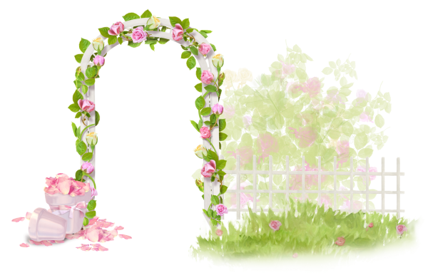 Рамки цветы арка