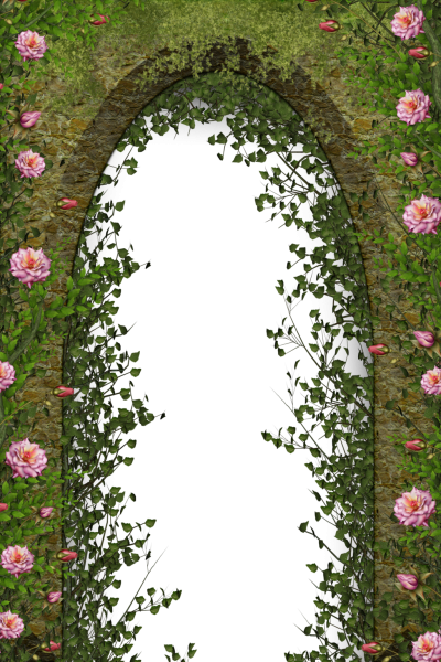 Цветочная арка на прозрачном фоне