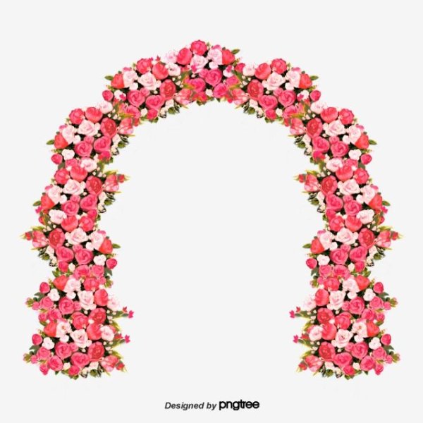 Арка с цветами вектор