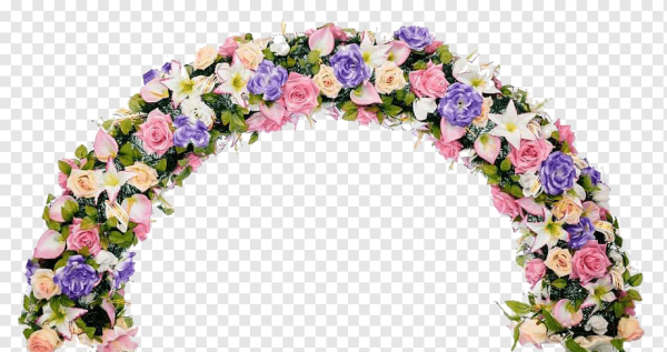 Цветочная арка на прозрачном фоне