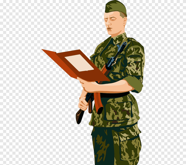 Солдат на прозрачном фоне