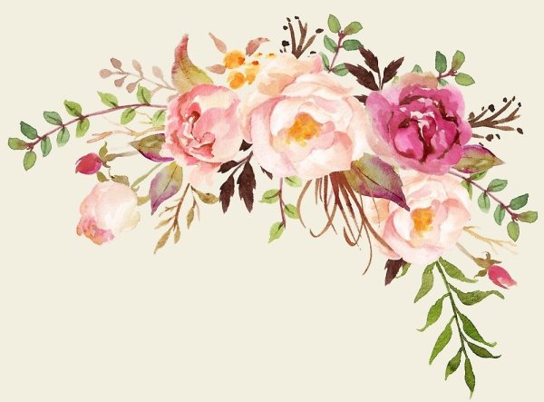 Цветочный уголок акварель