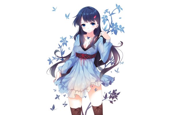 Аниме персонажи на белом фоне