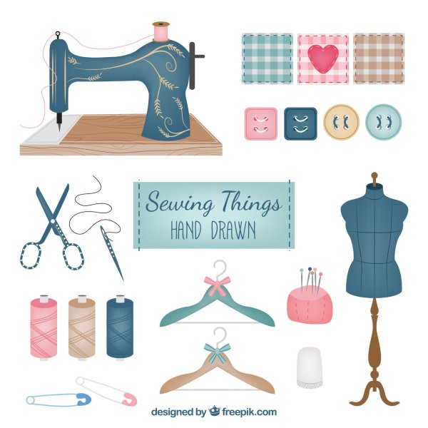 Макет логотипа для швейной мастерской