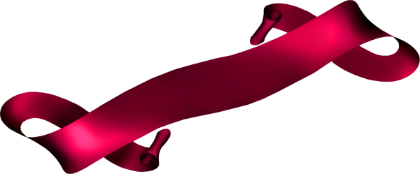 Шелковая лента на прозрачном фоне