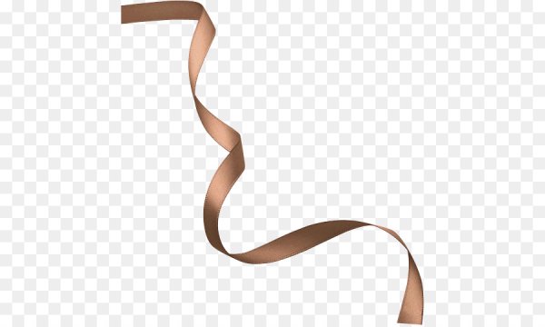 Лента коричневая на прозрачном фоне
