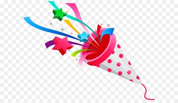 Хлопушка на белом фоне