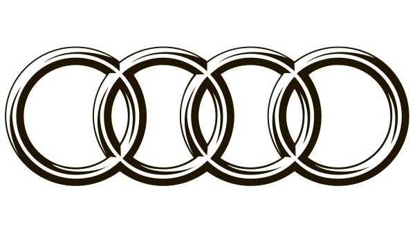 Знак Ауди на белом фоне