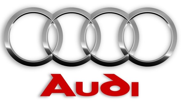 Значок Ауди на белом фоне