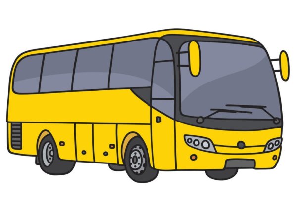 Автобус картинка для детей на белом фоне