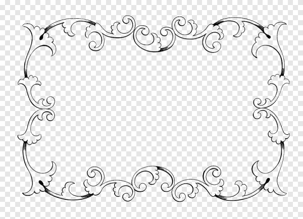 Узорная рамка для текста на прозрачном фоне