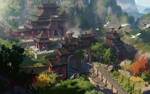 Шаолинь храм пейзаж