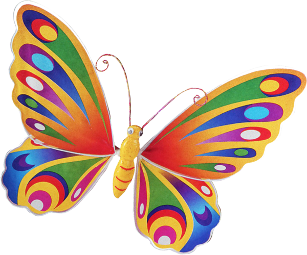 Бабочки детские на прозрачном фоне