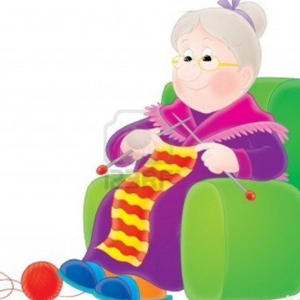 Бабушка на белом фоне для детей