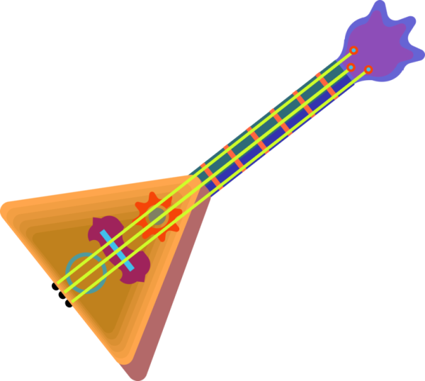 Балалайка на прозрачном фоне