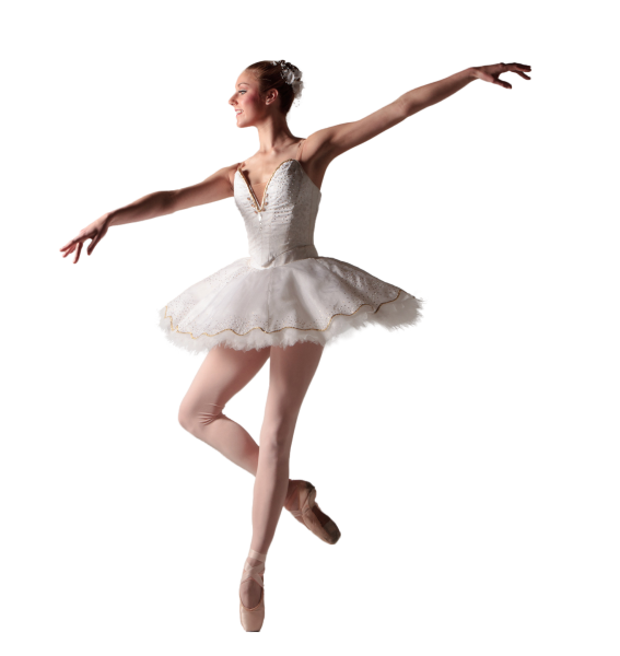 Балет на белом фоне