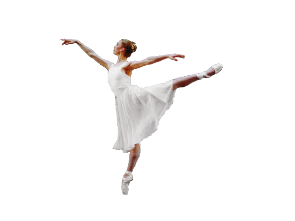 Балерина на белом фоне
