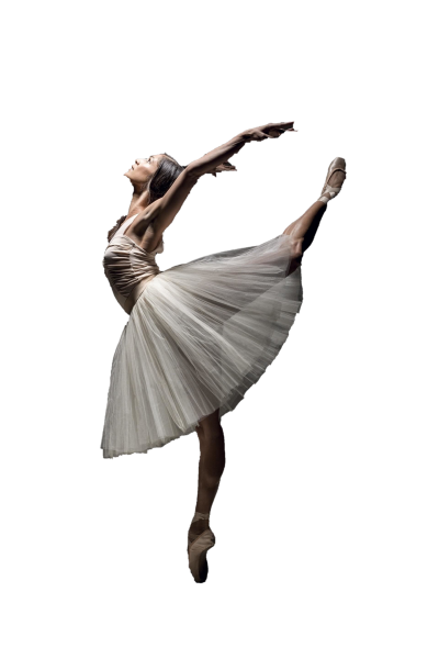 Балеринка на белом фоне