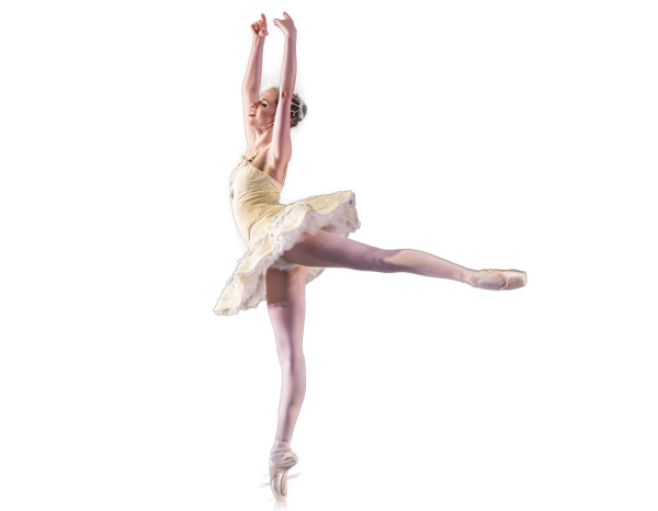 Балерина на белом фоне