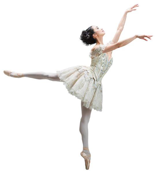 Танцовщица на белом фоне