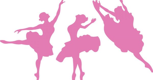 Силуэт балерины цветной