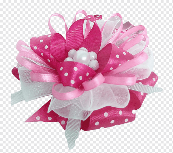 Девушка с цветами и бантом