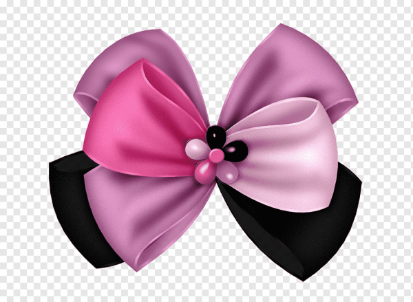 Бант для волос на прозрачном фоне