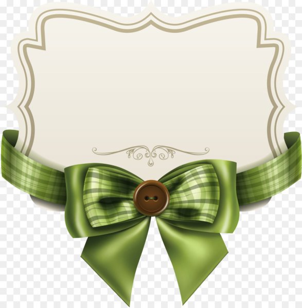 Этикетка с бантом