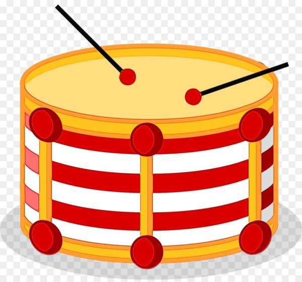 Барабан мультяшный без фона
