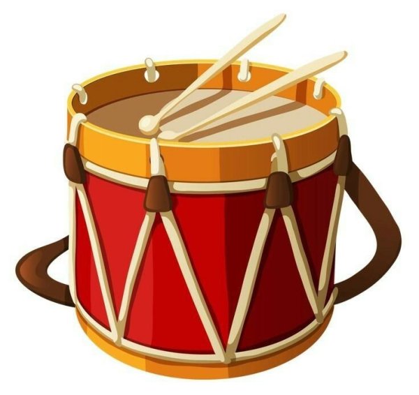 Барабан на прозрачном фоне