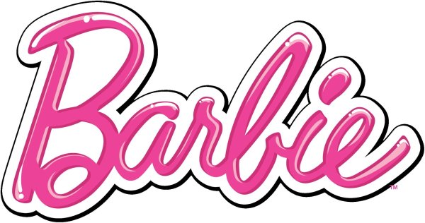 Надпись Барби на белом фоне
