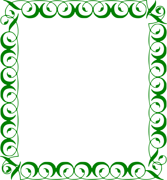 Рамка с зеленым орнаментом
