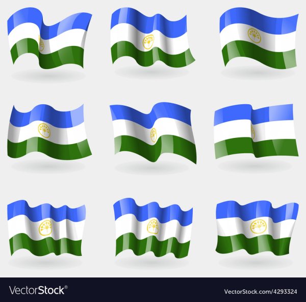 Развивающийся флаг Башкирии